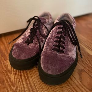 Vans Crushed Velvet Lavender Sneaker